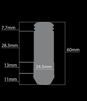 Steel Lug Nuts 3-Teilig 60/80mm M14x1,5 / 1/2x20unf Wheel Nuts - SICKSPEED
