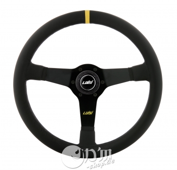 Luisi Mirage Race Yellow Marker Leather 350mm Steering Wheel TUV Approved