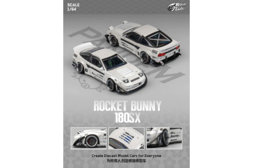 1/64 Nissan 180sx S13 Rocket Bunny Pearl White - Micro Turbo