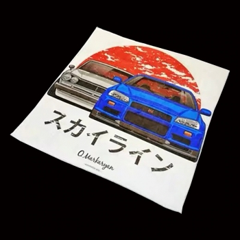 Microfiber Towel Hakosuka VS R34 GT-R 34x34cm