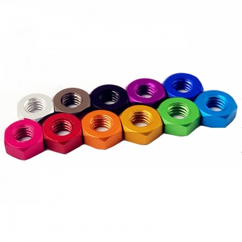 Anodized M6 Nuts Set of 10