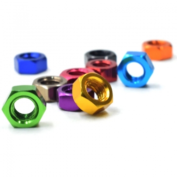 Anodized M6 Nuts Set of 10