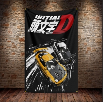 BaBanner Initial D AE86 vs RX7 90cm x 150cm