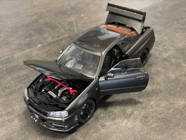 1/24 Nissan Skyline R34 GT-R With Sound And Lightning Carbon Look