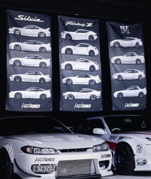 Banner Nissan GTR Generations Garage White