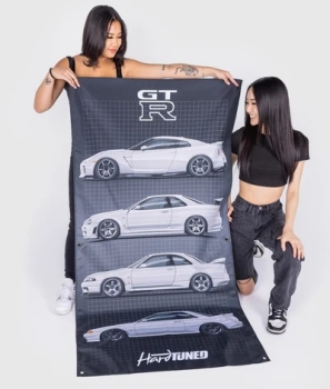 Banner Nissan GTR Generations Garage White