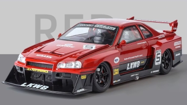 1/24 Nissan Skyline LBWK Red R34 GT-R With Lightning