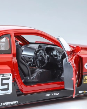 1/24 Nissan Skyline LBWK Red R34 GT-R With Lightning