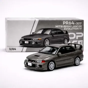 1/64 Mitsubishi Lancer Evolution IV Dunkel Grau - Pop Race