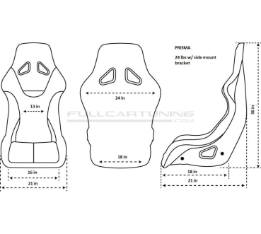 NRG Bucket Seat Prisma Pizza Ultraslice