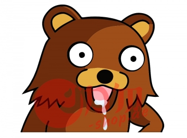 Pedo Bear Drool Small Decal