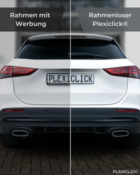 Plexi Click License Plate Holder Clear / Black
