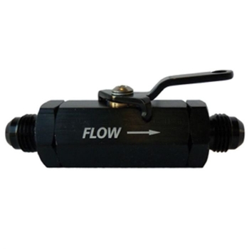 QSP Shut Off Valve Black Male/Male -8 AN Aluminium
