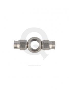 QSP Banjo Verbinder Double Silber 10.2mm Edelstahl