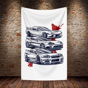 Banner RX7 Supra Skyline R34 90cm x 150cm