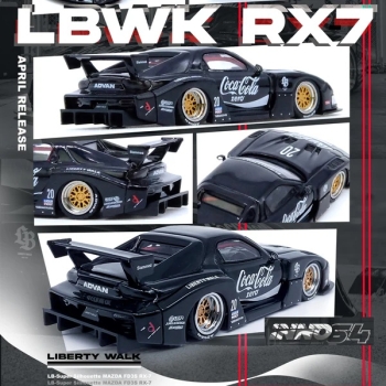 1/64 Mazda RX7 FD3s LBWK Liberty Walk Super SIlhoutte Black - Inno64