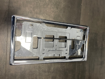 JDM Kennzeichen Rahmen Original Silber Honda geriffelt