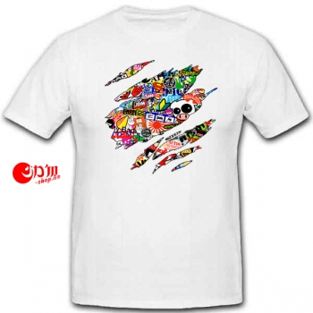 Ripped Stickerbomb JDM T-Shirt