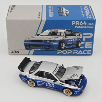 Preview: 1/64 Pandem Nissan S13 Moontech Blau - Pop Race