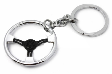 Steering Wheel With Offset Keyring Silver