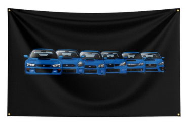 Banner Subaru Impreza STI Family Blue 90cm x 150cm