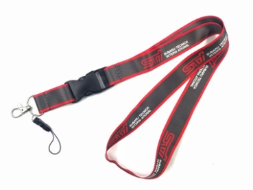 Subaru STI Key Lanyard Red Grey 56cm