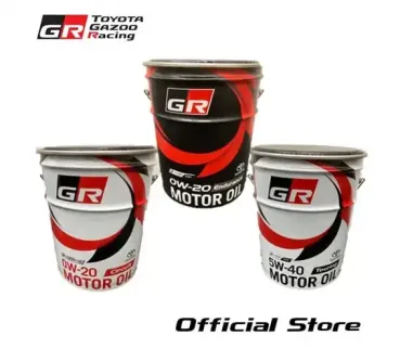 GR Ölfass Hocker 5w40 Weiß - Gazoo Racing Toyota