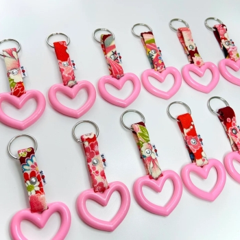 JDM Tsurikawa Heart Pink Strap Sakura MINI Keyring YUME