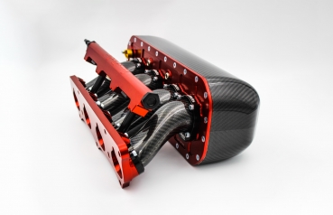 PracWorks Honda K-Series 20° Carbon Fibre Intake Manifold with Fuel Rail