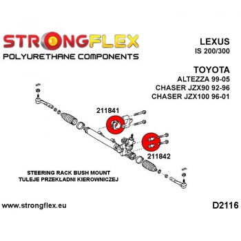 Lexus IS 200/300 99-05 Suspension Bushing Kit STREET STRONGFLEX PU 216231B