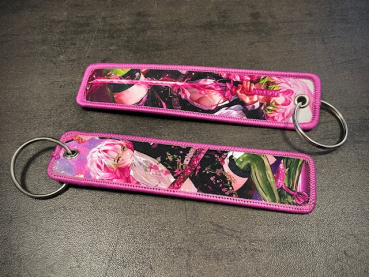 Key Strap Anime Girl Mit Samurai Schwert Pink