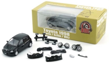 1/64 Toyota Yaris Echo Vitz 5dr 1998 + Parts Black - BM Creations