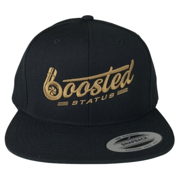 Boosted Status Snapback Cap Hat - Black / Gold