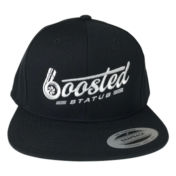 Boosted Status Snapback Cap Hat - Black / White