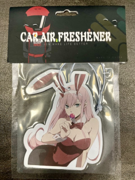 Bunny Girl With Lolly Car Air Freshener - Jet Ice