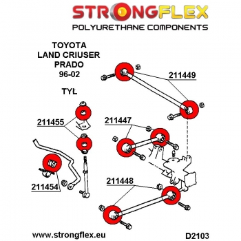Toyota Land Cruiser Suspension Bushing Kit SPORT STRONGFLEX PU 216125A