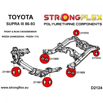 Toyota Supra MK III 3 Suspension Bushing Kit SPORT STRONGFLEX PU 216236B