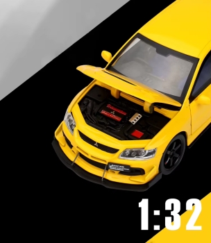 1/32 Mitsubishi Evolution IX Yellow With Lights