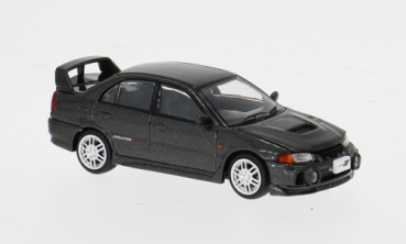 Preview: 1/64 Mitsubishi Lancer Evolution IV Dunkel Grau - Pop Race