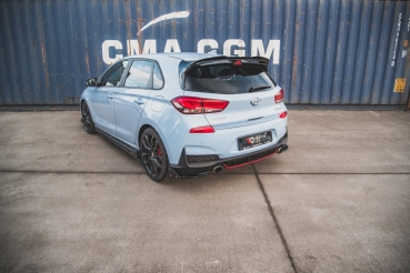 Maxton Hyundai I30N MK3 Hatchback Rear Add On Diffusor V6 + Flaps