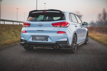Maxton Hyundai I30N MK3 Hatchback Heck Ansatz Diffusor V7 + Flaps