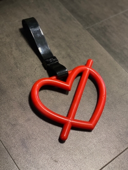 Import Bible Heartbreaker Tsurikawa Black Strap Heart Red