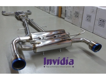 Nissan 370Z Gemini Invidia Catback Titanium Blue Tips