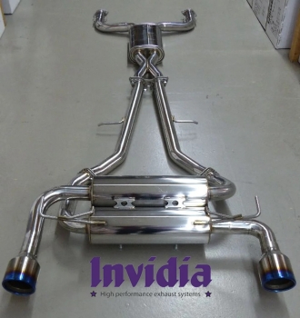 Nissan 370Z Gemini Invidia Catback Titanium Blue Tips