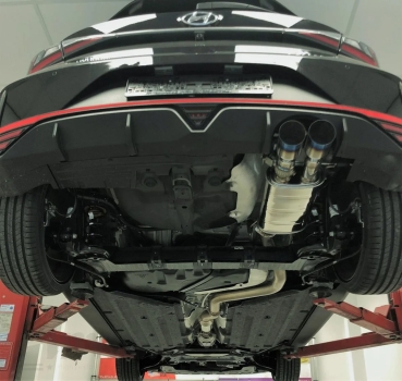 Hyundai I20N 2020- Hatchback Q300 Catback Titan/Blue End Tips - INVIDIA *TÜV*