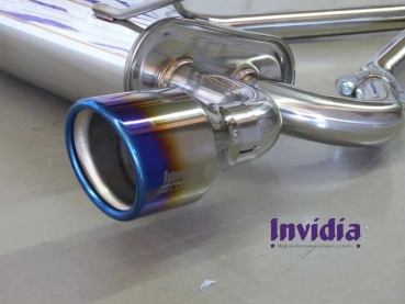 Invidia Q300 Nissan 370Z Titanium / Blue Tips