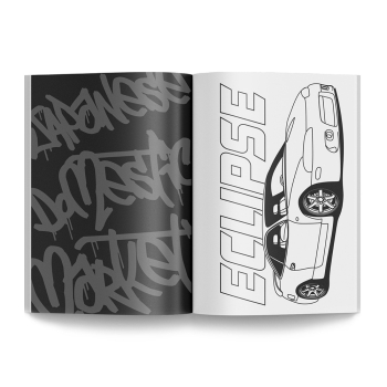 Malbuch JDM Legenden Fahrzeuge