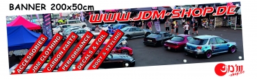 Banner "JDM SHOP STUFF" 200x50cm