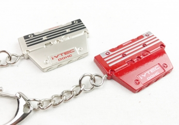 Honda K20 K24 Schlüsselanhänger Keyring Rot / Silber