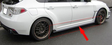 PU Design Subaru Impreza 07-11 S206 Style Side Skirts